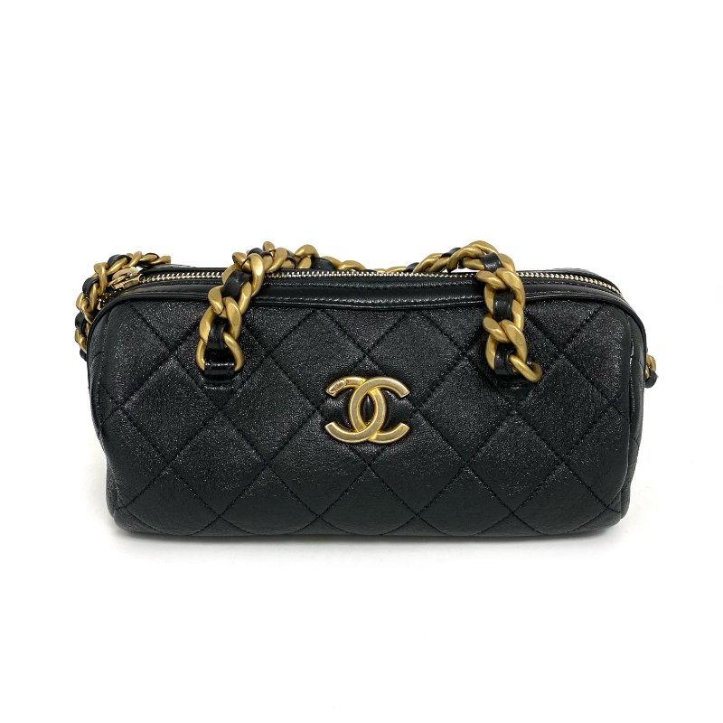 △ Chanel 香奈兒 Black Shiny Lambskin Gold Ruthenium-Finish Metal Chain 2Way Bag No.30 AS1899 黑色拋光小羊皮金色鍍釕金屬鏈條兩用袋 No.30 AS1899 -257014397-1