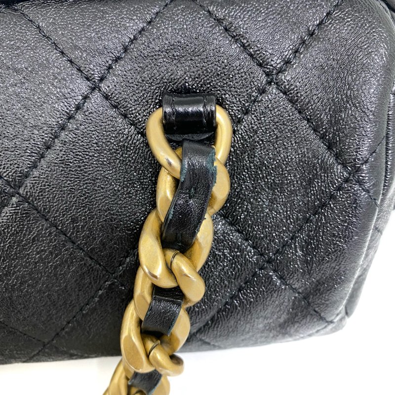 △ Chanel 香奈兒 Black Shiny Lambskin Gold Ruthenium-Finish Metal Chain 2Way Bag No.30 AS1899 黑色拋光小羊皮金色鍍釕金屬鏈條兩用袋 No.30 AS1899 -257014397-7