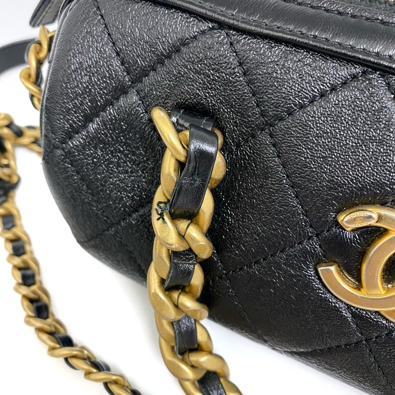 △ Chanel 香奈兒 Black Shiny Lambskin Gold Ruthenium-Finish Metal Chain 2Way Bag No.30 AS1899 黑色拋光小羊皮金色鍍釕金屬鏈條兩用袋 No.30 AS1899 -257014397-8