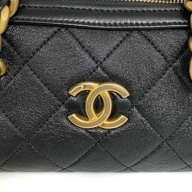 △ Chanel 香奈兒 Black Shiny Lambskin Gold Ruthenium-Finish Metal Chain 2Way Bag No.30 AS1899 黑色拋光小羊皮金色鍍釕金屬鏈條兩用袋 No.30 AS1899 -257014397-9