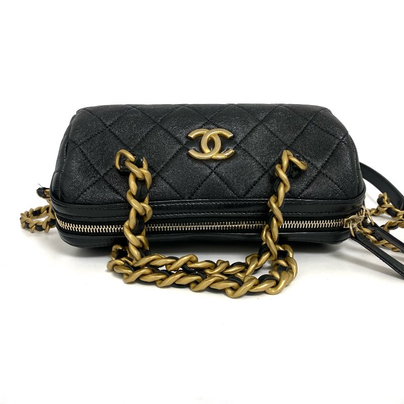 △ Chanel 香奈兒 Black Shiny Lambskin Gold Ruthenium-Finish Metal Chain 2Way Bag No.30 AS1899 黑色拋光小羊皮金色鍍釕金屬鏈條兩用袋 No.30 AS1899 -257014397-11