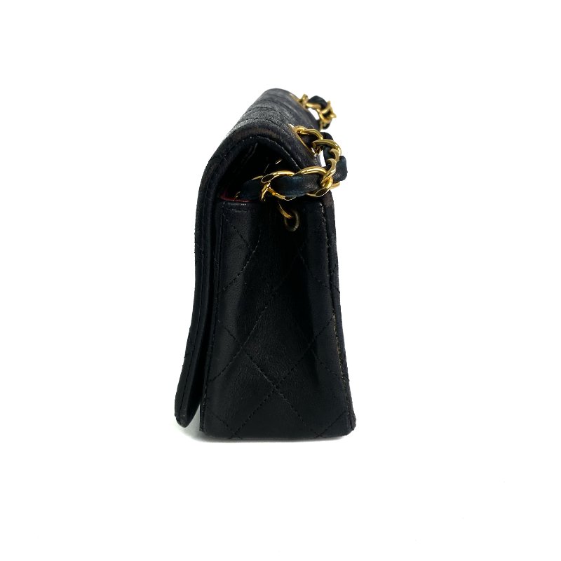 △ Chanel 香奈兒 20CM Black Lambskin Gold Tone Metal Mini Classic Flap Chain Shoulder Bag No.1 20CM黑色小羊皮金色金屬鎖鏈肩背袋No.1 - 257015584-2