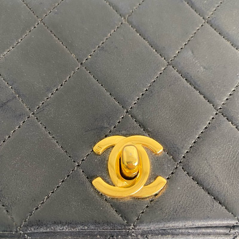 △ Chanel 香奈兒 20CM Black Lambskin Gold Tone Metal Mini Classic Flap Chain Shoulder Bag No.1 20CM黑色小羊皮金色金屬鎖鏈肩背袋No.1 - 257015584-10