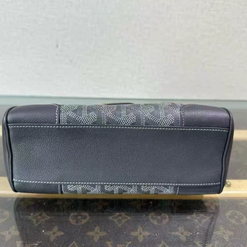 ✨GOYARD 木質手柄西貢mini灰色手提肩背斜背包 20*15*7.5 99新-3