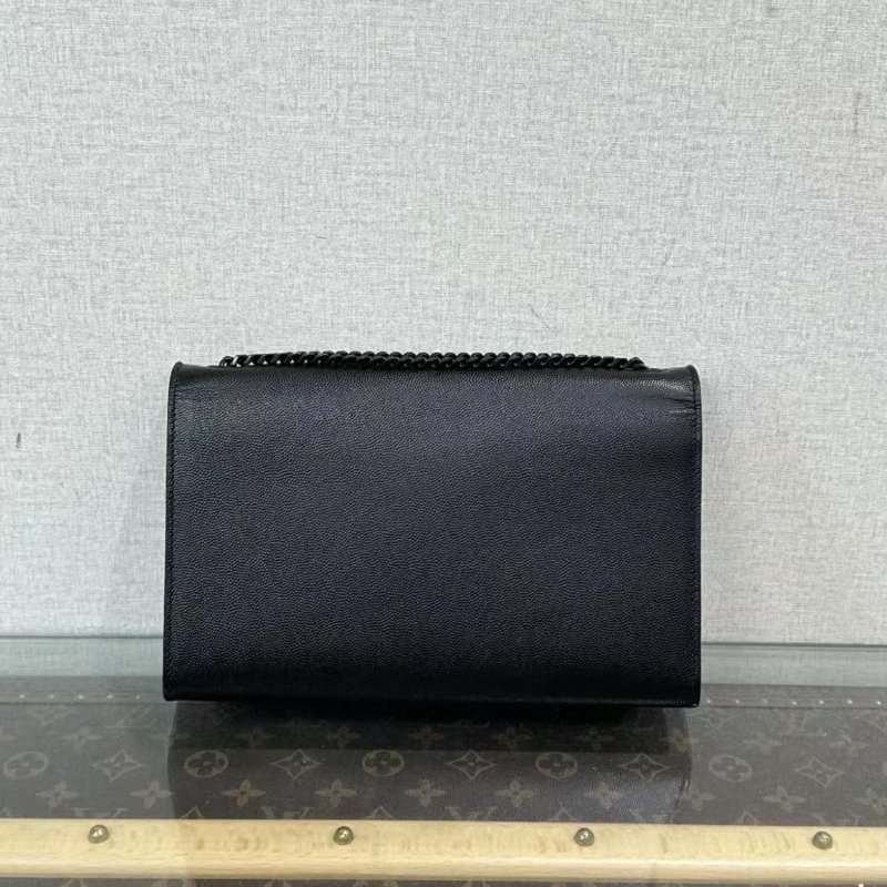✨YSL so black 魚子醬KATE中號鍊條包24*14.5*5.5 98新配件塵袋-5