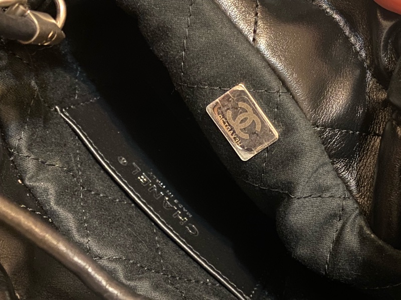 Chanel 22 bag mini 黑銀 垃圾袋 法國總店白盒子-1