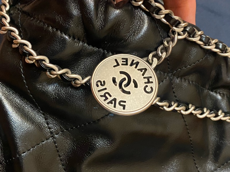 Chanel 22 bag mini 黑銀 垃圾袋 法國總店白盒子-4