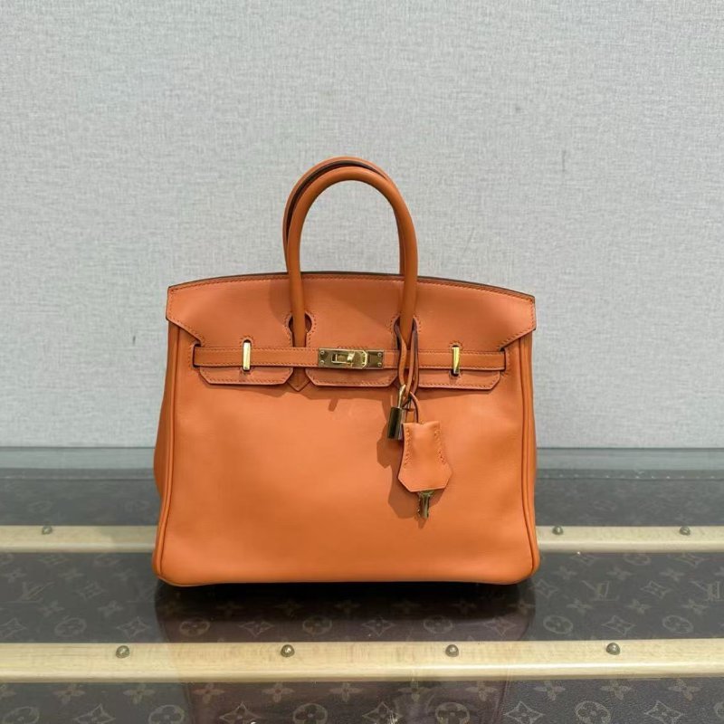✨HERMES 金扣 Birkin25手提包 25*18*13 98新配件塵袋-0