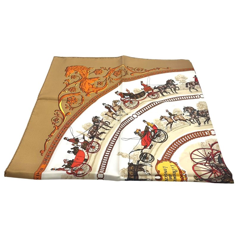 【美收精品】HERMES 米咖色圍巾 B-767【隔月月中將轉賣至日本 上架期限30天】-2