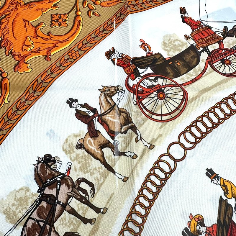 【美收精品】HERMES 米咖色圍巾 B-767【隔月月中將轉賣至日本 上架期限30天】-4