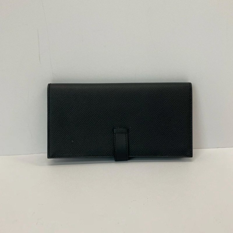 HERMES bearn H黑銀長夾17.5*9*2 98新-5