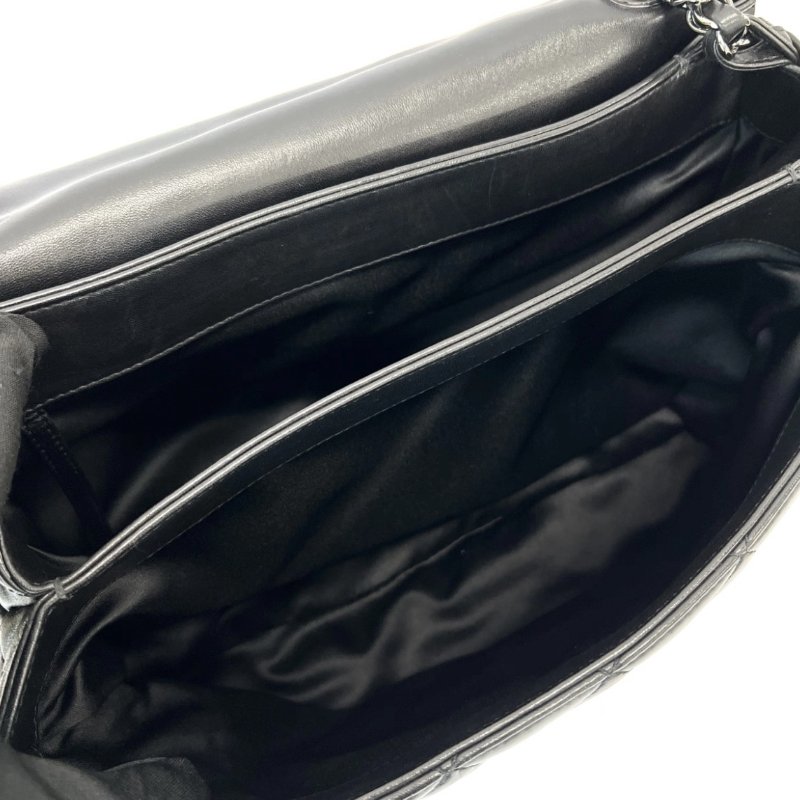 CHANEL 黑銀南瓜機場手提肩背包34.5*24*6.5 98新配件塵袋-1