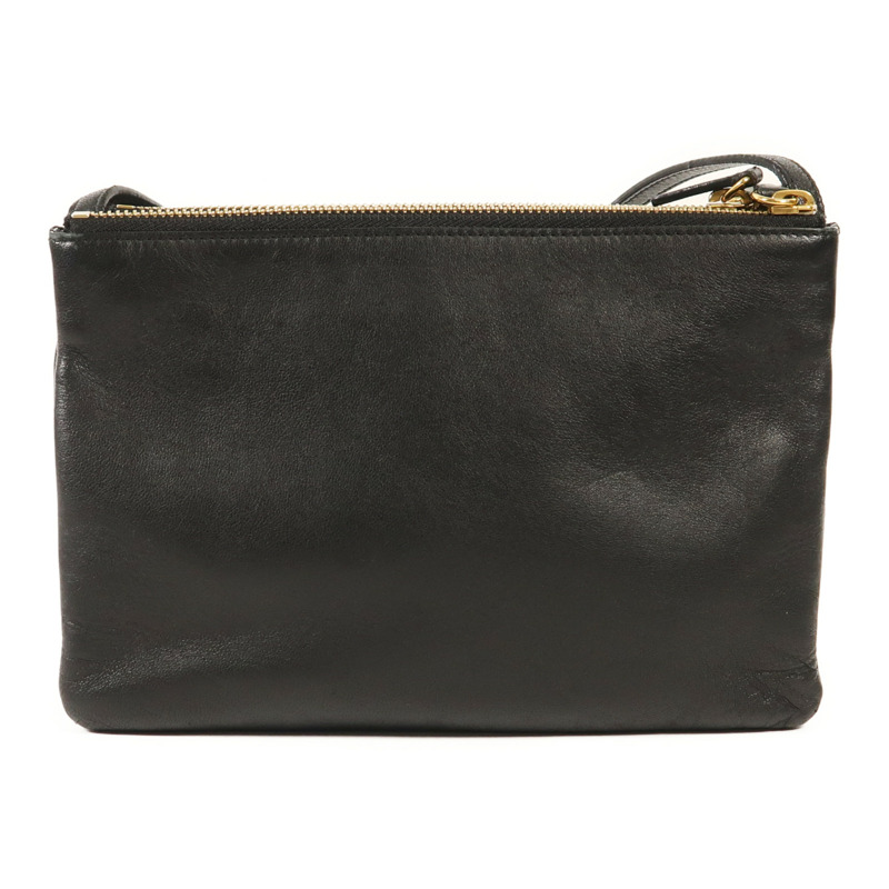 CELINE 羊皮皮革Trio金扣肩背袋-1