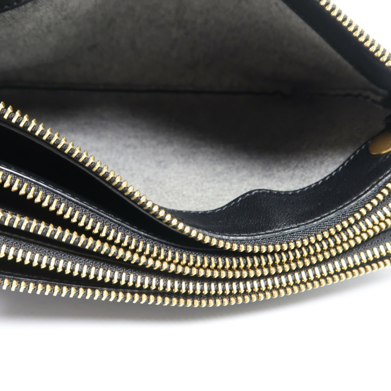 CELINE 羊皮皮革Trio金扣肩背袋-4