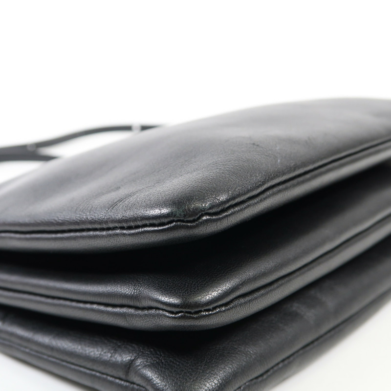 CELINE 羊皮皮革Trio金扣肩背袋-9