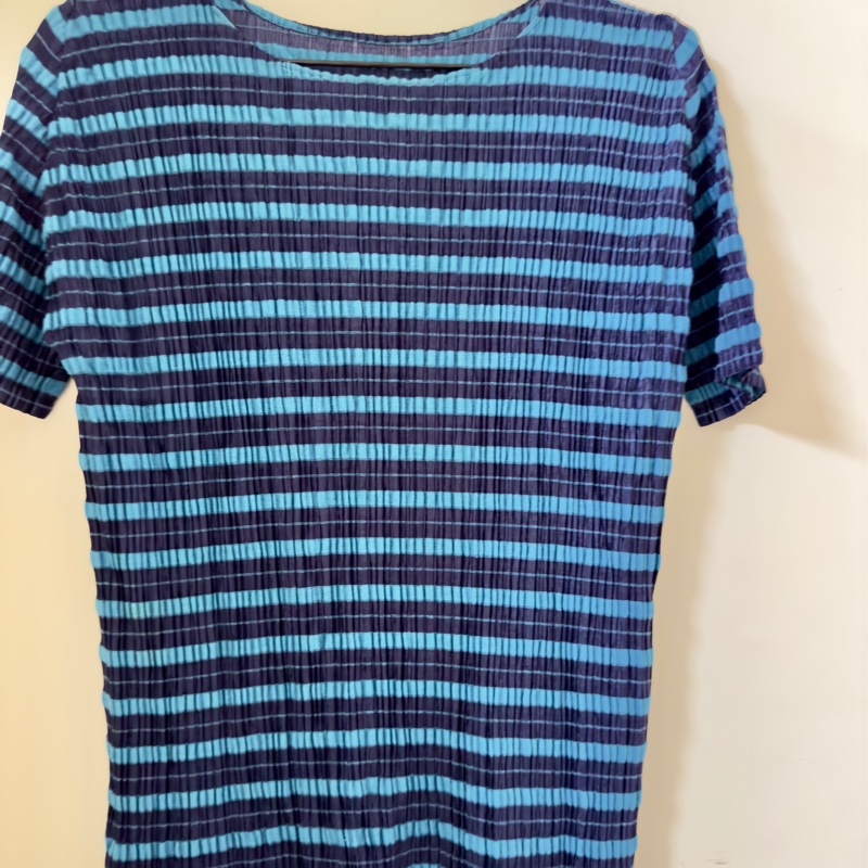 三宅ㄧ生 P.P 短袖上衣4號 二手品-0