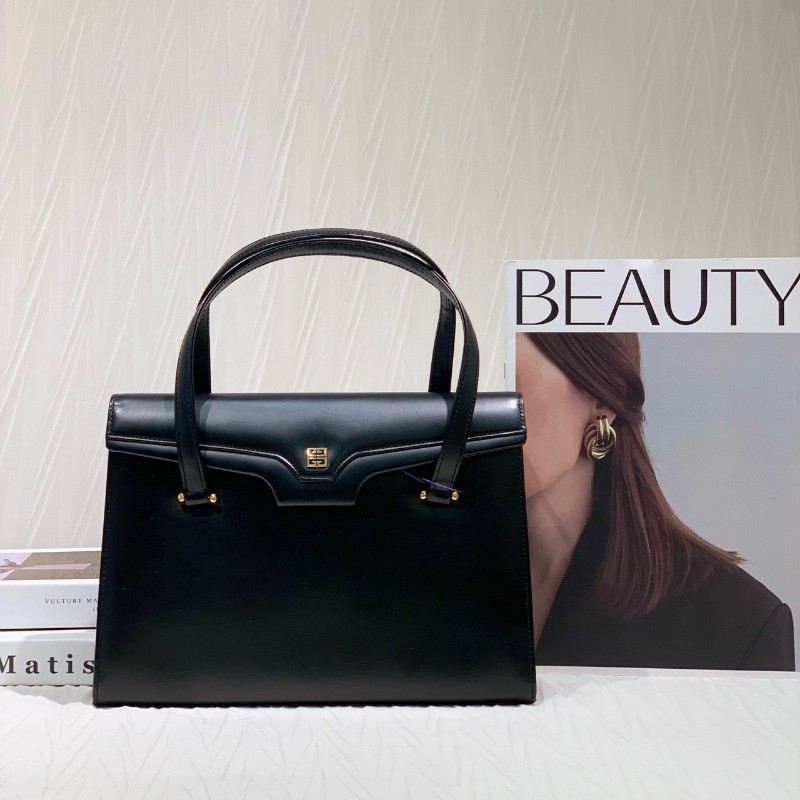 Givenchy紀梵希 經典黑金中古手提包公文包 尺寸28*20cm-2