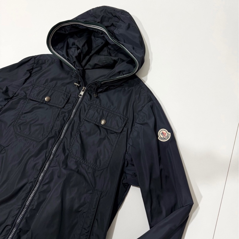 moncler 海軍藍 深藍 連帽外套 風衣外套 夾克 防風外套 外套-1