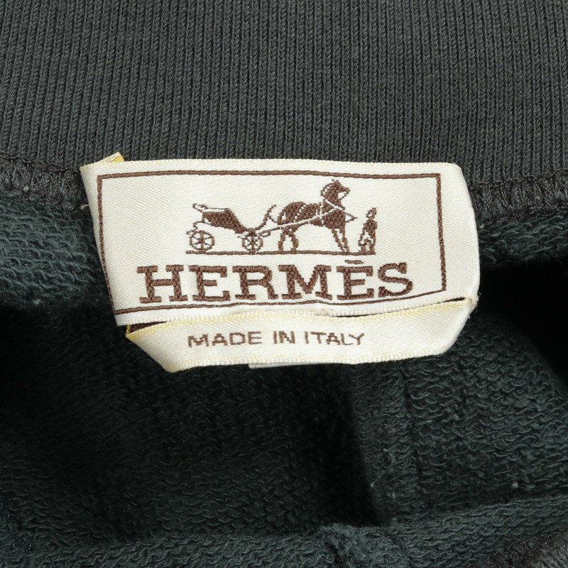 愛馬仕男士綠色棉質短褲（二手，M碼）-2