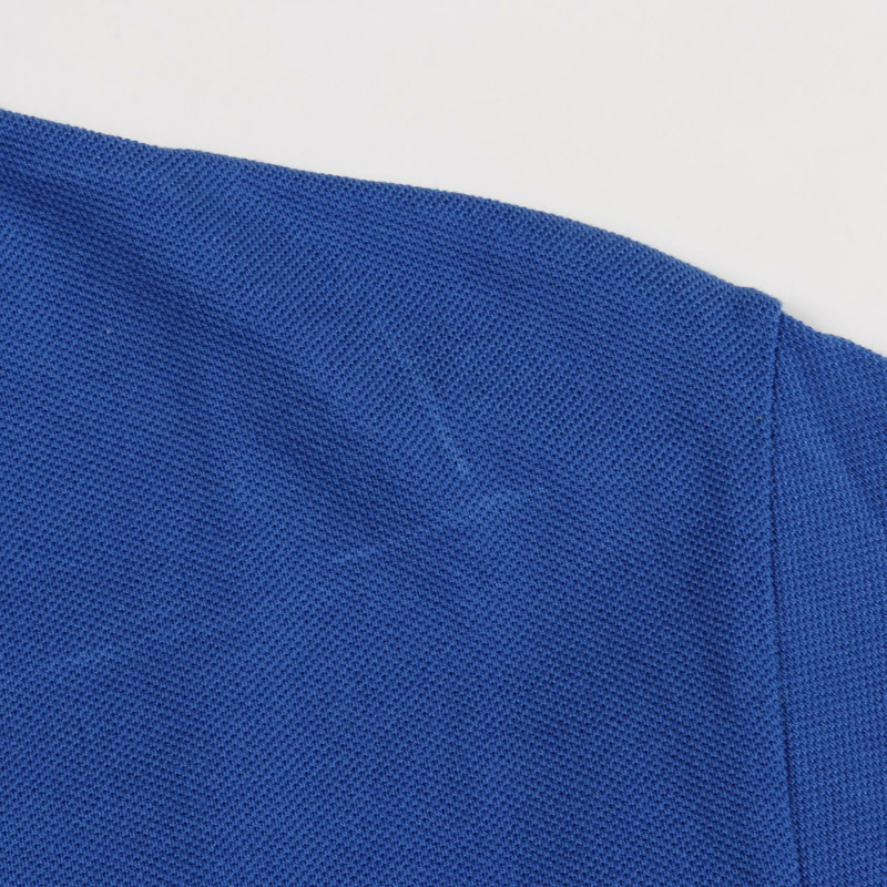 HERMES H 刺繡口袋 T 卹棉質藍色二手男式 #L-4