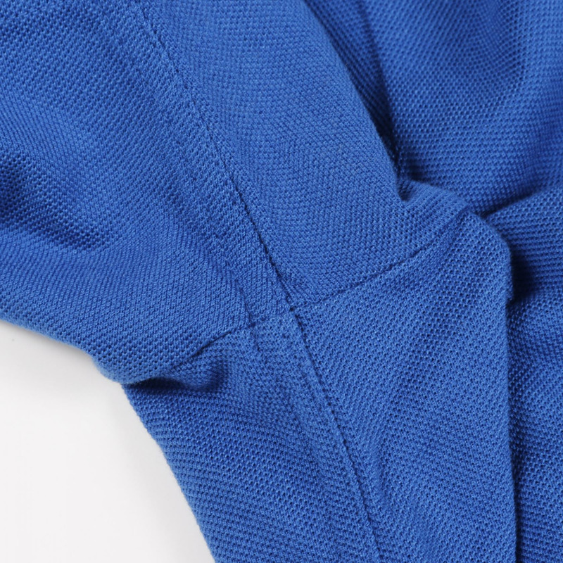 HERMES H 刺繡口袋 T 卹棉質藍色二手男式 #L-7