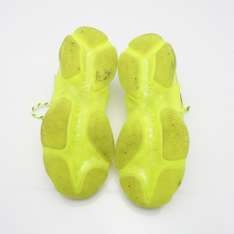 巴黎世家 Triple S 透明鞋底運動鞋 541624 黃色織品 #41 二手男鞋-3