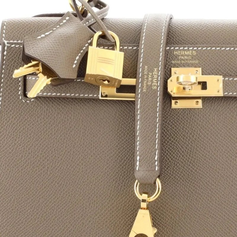 9成新 Hermès HERMES Kelly 25 手提單肩包 B 外側縫線-3