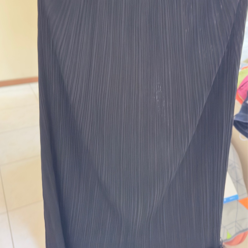 三宅ㄧ生P.P 黑色下擺流蘇中長裙二手-2