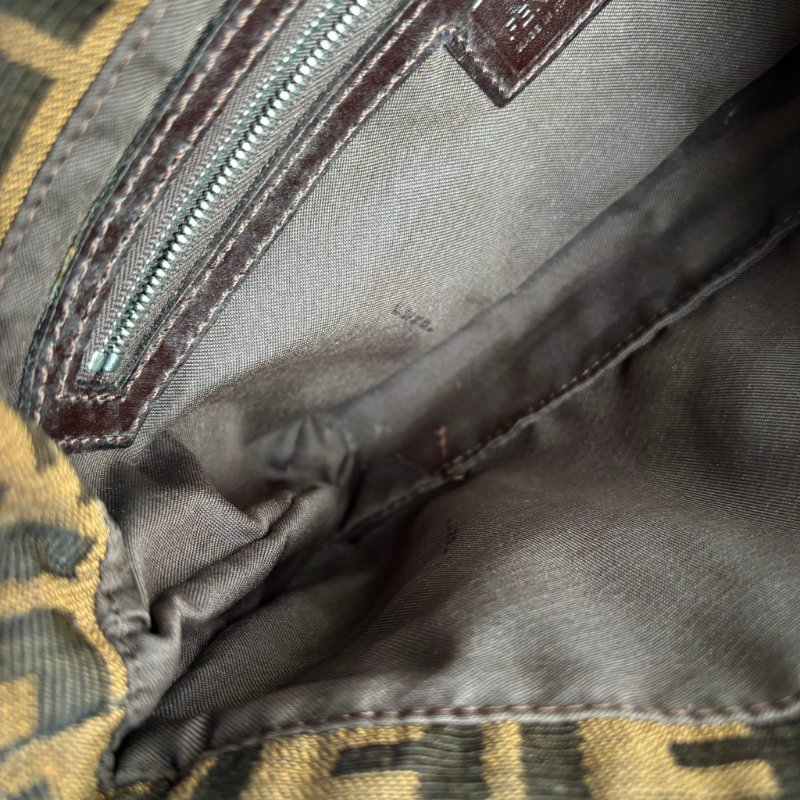 ::FENDI:: 銀釦!!經典花紋小款法棍 肩背包 腋下包 VINTAGE 手提包-34