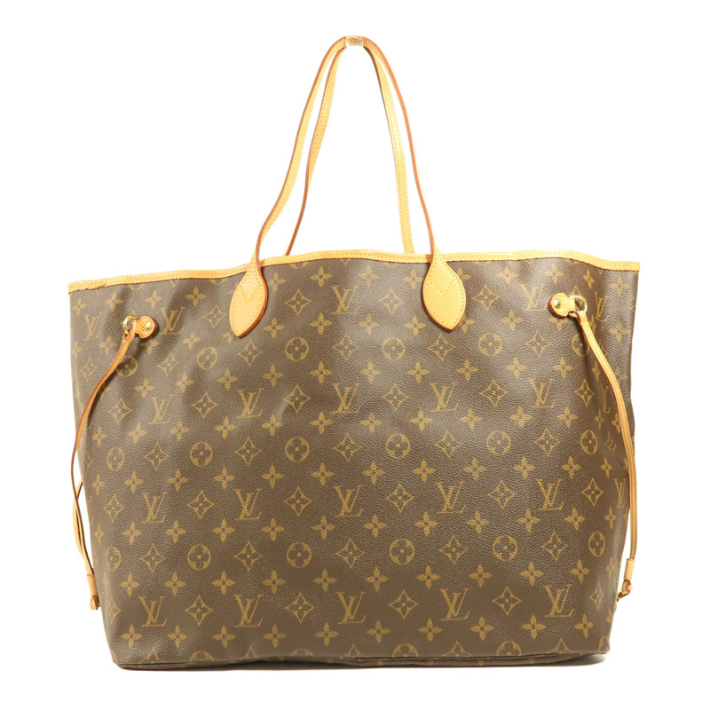 LOUIS VUITTON Monogram Neverfull GM金扣手挽袋-1