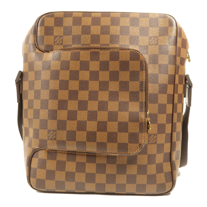 LOUIS VUITTON Damier Olaf MM金扣肩背袋-1