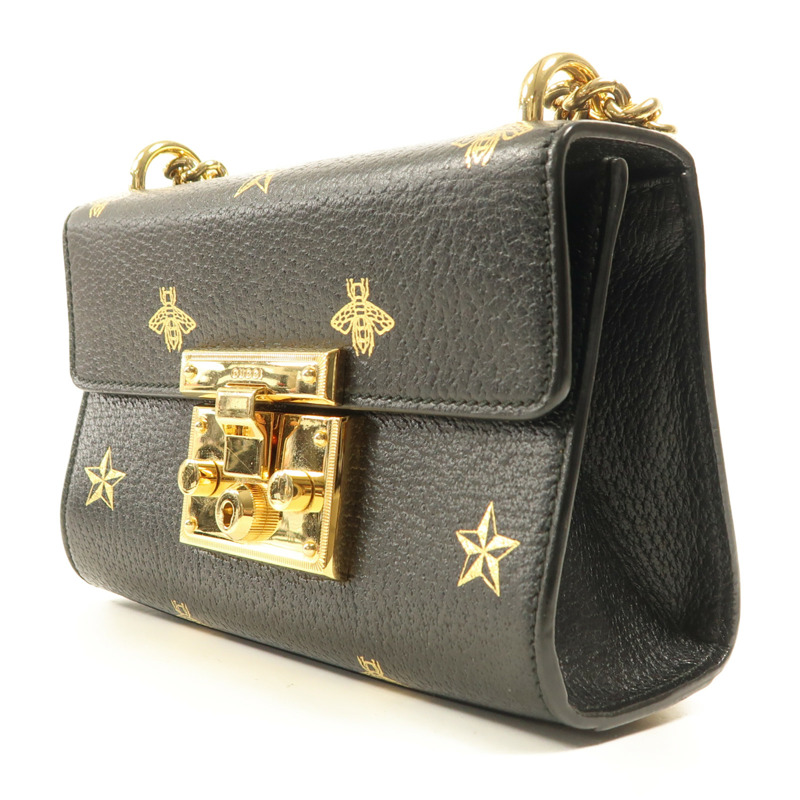 GUCCI 皮革Shoulder Bag金扣鏈帶肩背袋-2