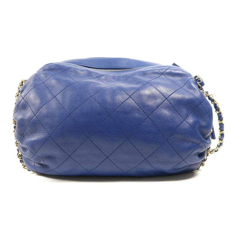 CHANEL 牛皮皮革Chain Shoulder金扣鏈帶肩背袋-1