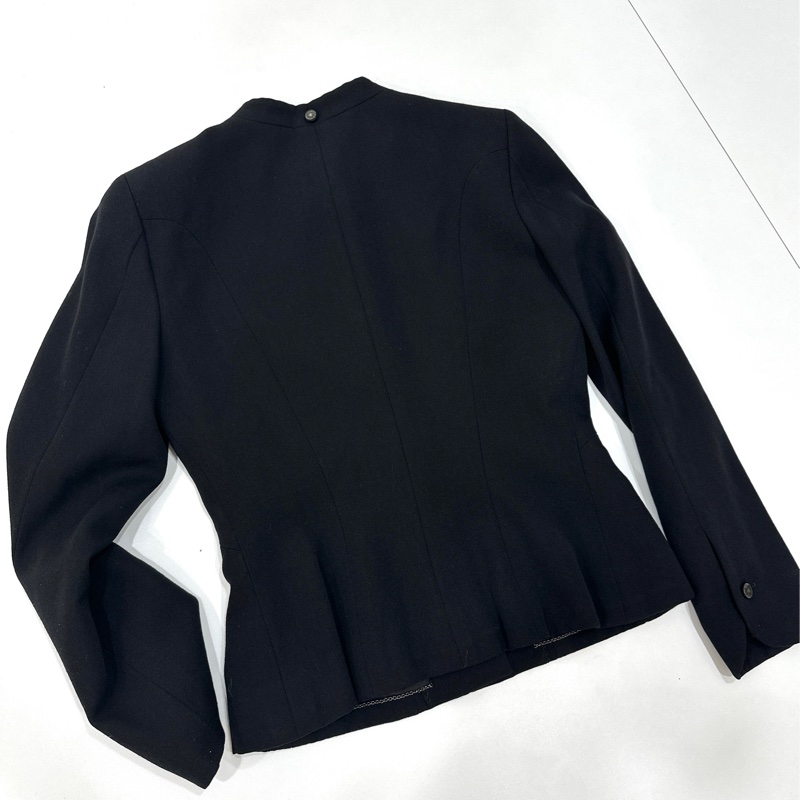 CHANEL 香奈兒 黑色 立領 西外 西裝外套 夾克 外套-8
