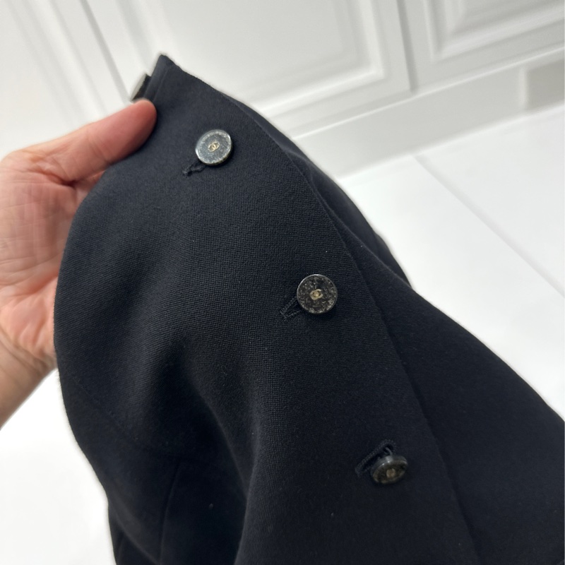 CHANEL 香奈兒 黑色 立領 西外 西裝外套 夾克 外套-14