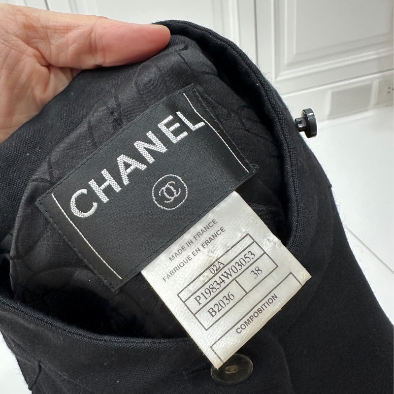 CHANEL 香奈兒 黑色 立領 西外 西裝外套 夾克 外套-16