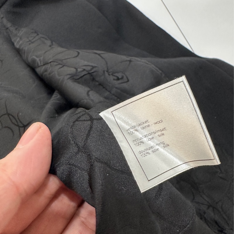 CHANEL 香奈兒 黑色 立領 西外 西裝外套 夾克 外套-18