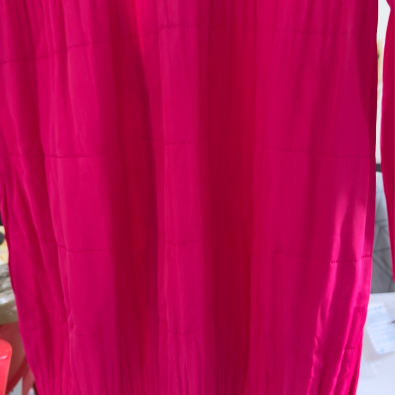 三宅ㄧ生P.P 粉桃紅拉鏈有領雙層外套3號二手-2