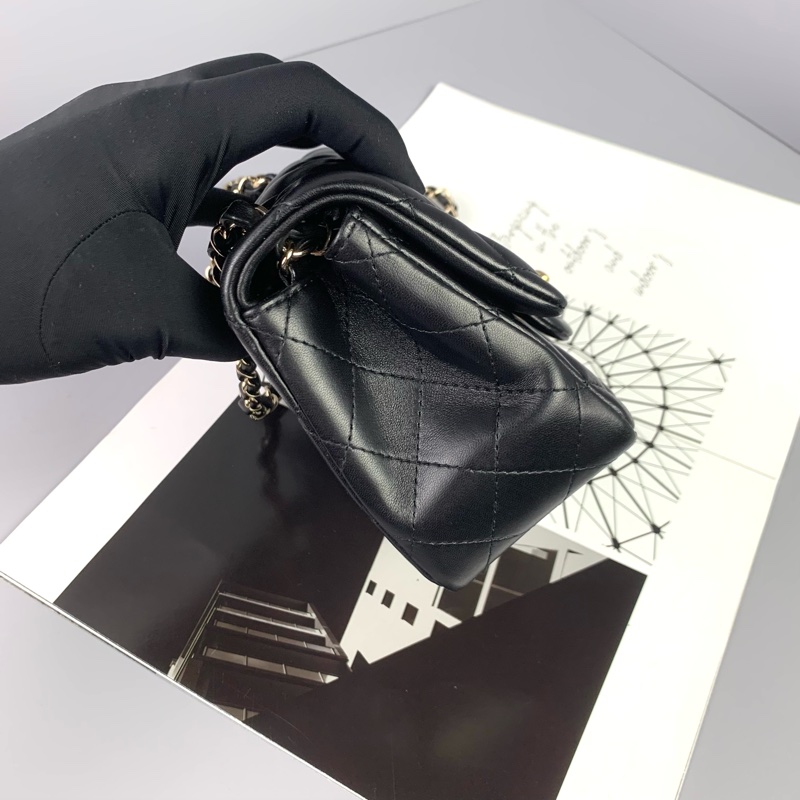 ◻️Chanel黑色淡金方胖子-芯片款-5