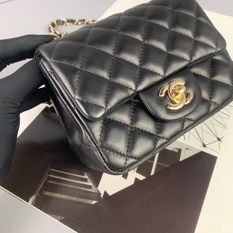 ◻️Chanel黑色淡金方胖子-芯片款-7