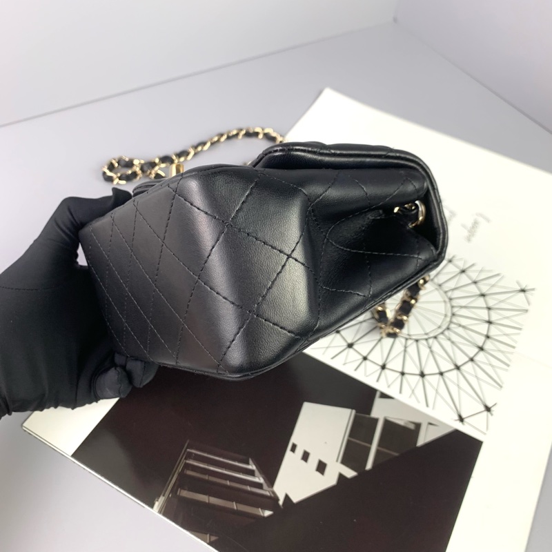 ◻️Chanel黑色淡金方胖子-芯片款-9