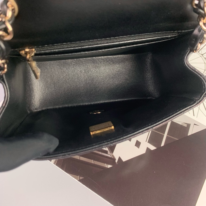 ◻️Chanel黑色淡金方胖子-芯片款-10