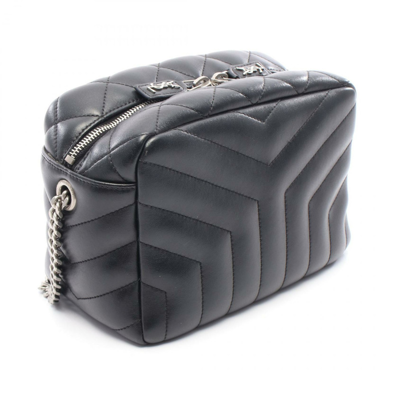 SAINT LAURENT PARIS LouLou 斜背鏈條單肩包 574102 皮革 黑色-1