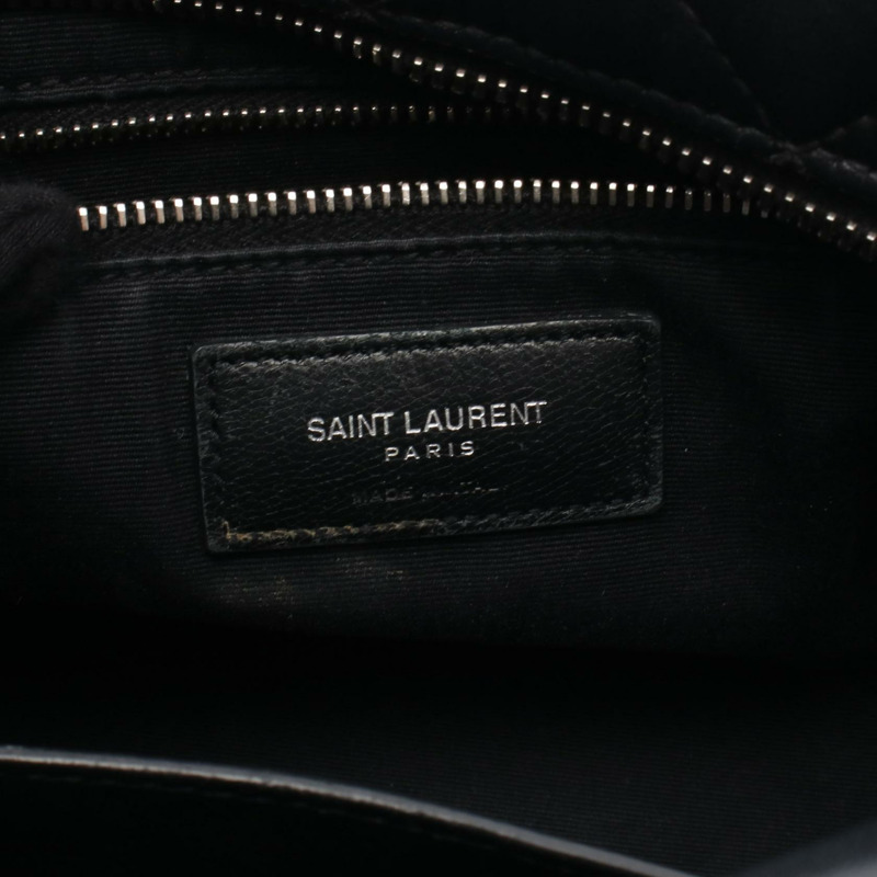 SAINT LAURENT PARIS LouLou 斜背鏈條單肩包 574102 皮革 黑色-3