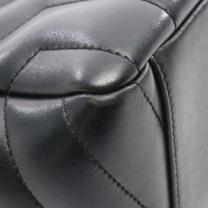 SAINT LAURENT PARIS LouLou 斜背鏈條單肩包 574102 皮革 黑色-6