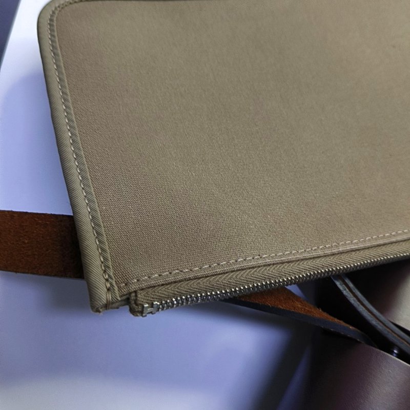 HERMÈS Herbag 31 千邑色帆布單肩包 肩背包 手提包 銀色五金-17