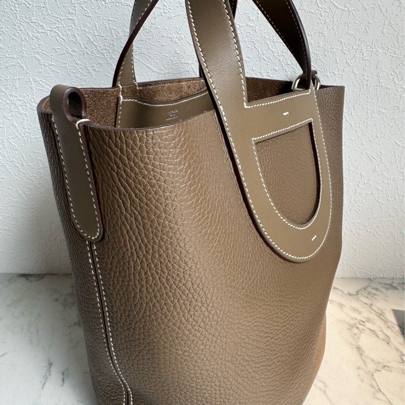 Hermes 大象灰豬鼻菜籃包-2