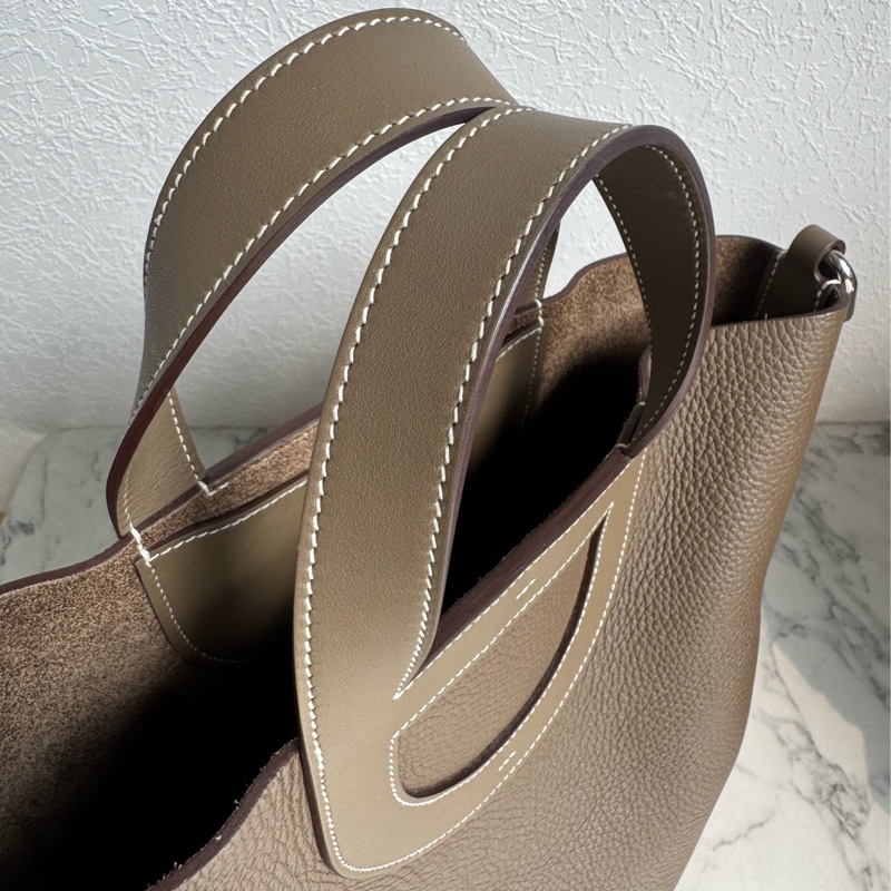 Hermes 大象灰豬鼻菜籃包-5