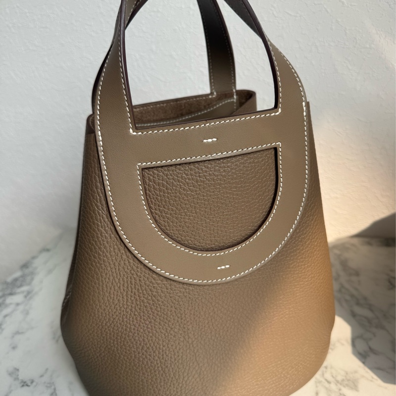 Hermes 大象灰豬鼻菜籃包-10