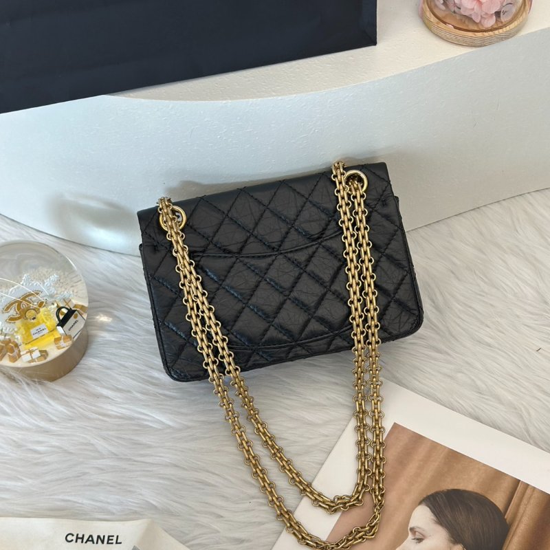 CHANEL 2.55經典口蓋包 20 - 黑金29開-6